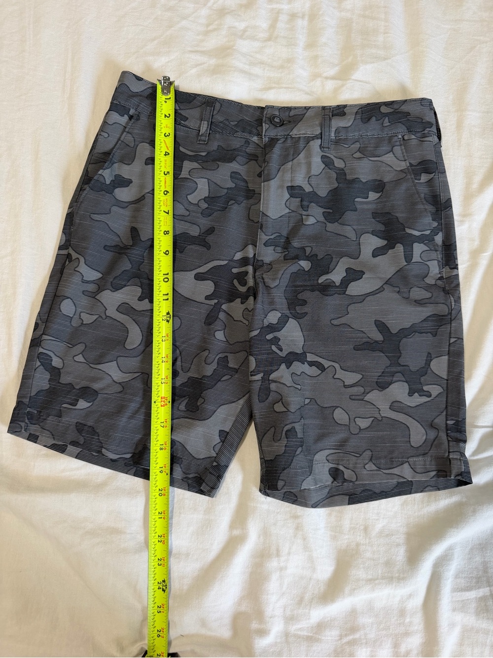 George Men's Gray Camouflage Flat Front Shorts